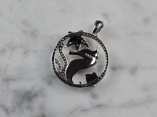 Load image into Gallery viewer, Womens Sterling Silver Blue Opal Seahorse Pendant Necklace 4.4g E5814