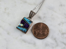 Load image into Gallery viewer, Womens Sterling Silver Cecil Ashley Native Turquoise Pendant Necklace 6.7g E5828