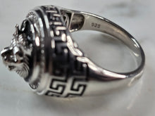 Load image into Gallery viewer, Mens Sterling Silver Lions Head Ring 12.2g E5834