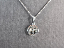 Load image into Gallery viewer, Womens Sterling Silver Multi Stone Tree Of Life Pendant Necklace 3.0g E5841
