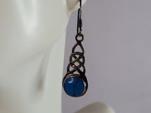 Load image into Gallery viewer, Womens Vintage Estate Sterling Silver Turquoise Dangle Earrings 4.0g E5846