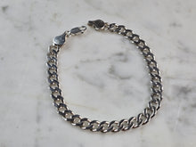 Load image into Gallery viewer, Womens Vintage Estate Sterling Silver Link Bracelet 8.1g E5849
