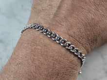 Load image into Gallery viewer, Womens Vintage Estate Sterling Silver Link Bracelet 8.1g E5849