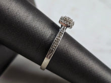 Load image into Gallery viewer, Womens Vintage Estate 10K White Gold Diamond Ring, 2.2g E5856