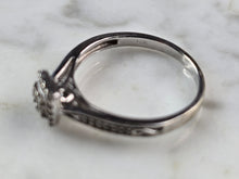 Load image into Gallery viewer, Womens Vintage Estate 10K White Gold Diamond Ring, 2.2g E5856