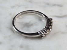 Load image into Gallery viewer, Womens Vintage Estate 10K White Gold Diamond Ring 2.5g E5859