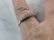 Load image into Gallery viewer, Womens Vintage Estate 10K White Gold Diamond Ring 2.5g E5859