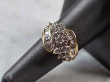Load image into Gallery viewer, Womens Vintage Estate 14K Yellow Gold Modernist Diamond Ring 7.2g E5861