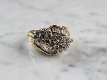 Load image into Gallery viewer, Womens Vintage Estate 14K Yellow Gold Modernist Diamond Ring 7.2g E5861