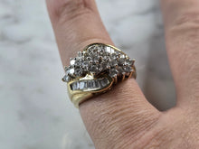 Load image into Gallery viewer, Womens Vintage Estate 14K Yellow Gold Modernist Diamond Ring 7.2g E5861
