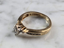 Load image into Gallery viewer, Womens Vintage Estate 14k Yellow Gold Diamond Keepsake Ring 4.1g E5863