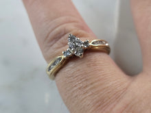 Load image into Gallery viewer, Womens Vintage Estate 14k Yellow Gold Diamond Keepsake Ring 4.1g E5863