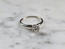 Load image into Gallery viewer, Womens Vintage Estate 14K White Gold Diamond Engagement Ring, 2.0g E5866