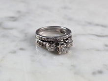 Load image into Gallery viewer, Womens Vintage Estate 14K Yellow &amp; White Gold Diamond Ring, 4.6g E5867