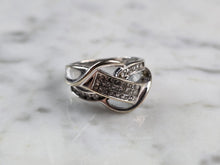 Load image into Gallery viewer, Womens Vintage Estate 14K White Gold Modernist Diamond Ring, 4.5g E5870