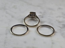 Load image into Gallery viewer, Womens Vintage Estate 14K White Gold Diamond Engagement Ring Set, 7.0g E5872