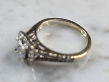 Load image into Gallery viewer, Womens Vintage Estate 14K White Gold Diamond Engagement Ring Set, 7.0g E5872