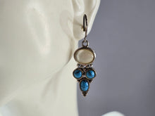 Load image into Gallery viewer, Womens Estate Sterling Silver Southwestern Turquoise Earrings 5.7g E5874
