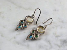 Load image into Gallery viewer, Womens Estate Sterling Silver Southwestern Turquoise Earrings 5.7g E5874
