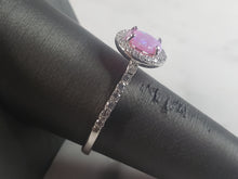 Load image into Gallery viewer, Womens Vintage Estate Sterling Silver Pink Opal Stone Ring 2.7g E5902