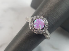 Load image into Gallery viewer, Womens Vintage Estate Sterling Silver Pink Opal Stone Ring 3.4g E5904