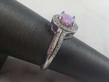 Load image into Gallery viewer, Womens Vintage Estate Sterling Silver Pink Opal Stone Ring 3.4g E5904