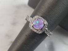 Load image into Gallery viewer, Womens Vintage Estate Sterling Silver Pink Opal Stone Ring 3.3g E5912