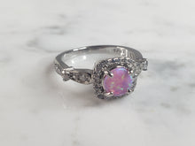 Load image into Gallery viewer, Womens Vintage Estate Sterling Silver Pink Opal Stone Ring 3.3g E5912