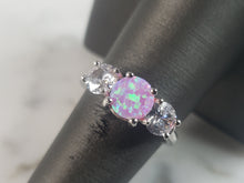 Load image into Gallery viewer, Womens Vintage Estate Sterling Silver Pink Opal Stone Ring 3.6g E5916
