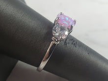 Load image into Gallery viewer, Womens Vintage Estate Sterling Silver Pink Opal Stone Ring 3.6g E5916