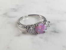 Load image into Gallery viewer, Womens Vintage Estate Sterling Silver Pink Opal Stone Ring 3.6g E5916