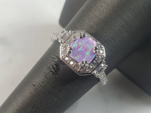 Load image into Gallery viewer, Womens Vintage Estate Sterling Silver Pink Opal Stone Ring 3.5g E5920