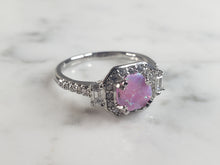 Load image into Gallery viewer, Womens Vintage Estate Sterling Silver Pink Opal Stone Ring 3.5g E5920