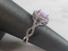Load image into Gallery viewer, Womens Sterling Silver Pink Opal Stone Ring 2.7g E5926
