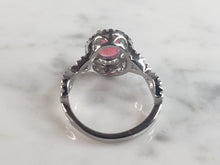 Load image into Gallery viewer, Womens Sterling Silver Pink Opal Stone Ring 2.7g E5926