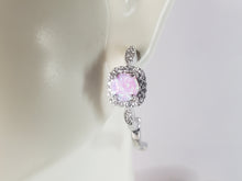 Load image into Gallery viewer, Womens Vintage Estate Sterling Silver Pink Opal Stone Earrings 4.4g E5940