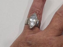 Load image into Gallery viewer, Womens Vintage Estate Sterling Silver CZ Ring 8.1g E5984