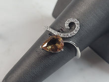 Load image into Gallery viewer, Womens Estate Sterling Silver Modernist Citrine Ring 3.2g E6018
