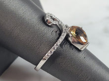 Load image into Gallery viewer, Womens Estate Sterling Silver Modernist Citrine Ring 3.2g E6018
