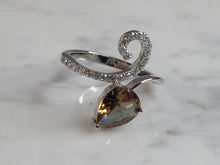 Load image into Gallery viewer, Womens Estate Sterling Silver Modernist Citrine Ring 3.2g E6018