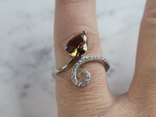 Load image into Gallery viewer, Womens Estate Sterling Silver Modernist Citrine Ring 3.2g E6018
