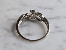 Load image into Gallery viewer, Womens Vintage Estate 10K White Gold Ring Diamond Ring, 3.1g, E6019