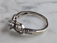 Load image into Gallery viewer, Womens Vintage Estate 10K White Gold Ring Diamond Ring, 3.1g, E6019