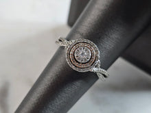 Load image into Gallery viewer, Womens Vintage Estate 10K White Gold Modernist Diamond Ring, 2.8g, E6020