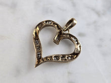Load image into Gallery viewer, Womens Vintage Estate 10K Gold Diamond Heart Pendant 1.4g #E6035