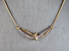 Load image into Gallery viewer, Womens Vintage Estate 10k Gold Diamond Modernist Pendant Necklace 6.7g E6051