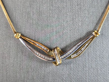 Load image into Gallery viewer, Womens Vintage Estate 10k Gold Diamond Modernist Pendant Necklace 6.7g E6051