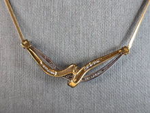 Load image into Gallery viewer, Womens Vintage Estate 10k Gold Diamond Modernist Pendant Necklace 6.7g E6051