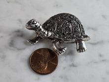 Load image into Gallery viewer, Womens Vintage Estate Sterling Silver Turtle Tortoise Brooch 17.8g E6053