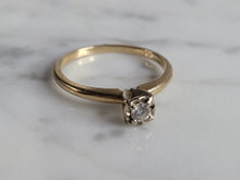 Load image into Gallery viewer, Womens Vintage Estate 14k Gold Diamond Engagement Ring 2.2g #E6061